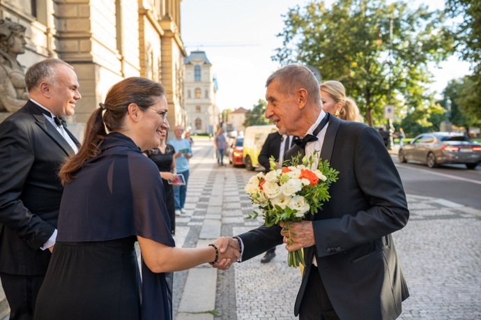 Andrej Babiš vzal svou expartnerku Moniku do společnosti. 