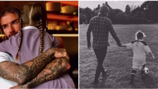 Harper Beckham válcuje na hřišti tátu Davida