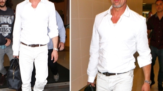 Brad Pitt a jeho nový hipsterský look