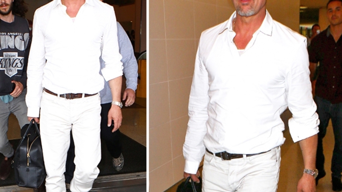Brad Pitt a jeho nový hipsterský look