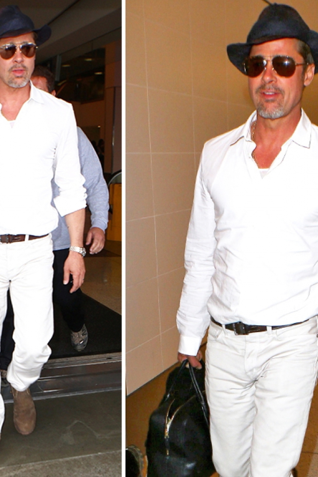 Brad Pitt a jeho nový hipsterský look