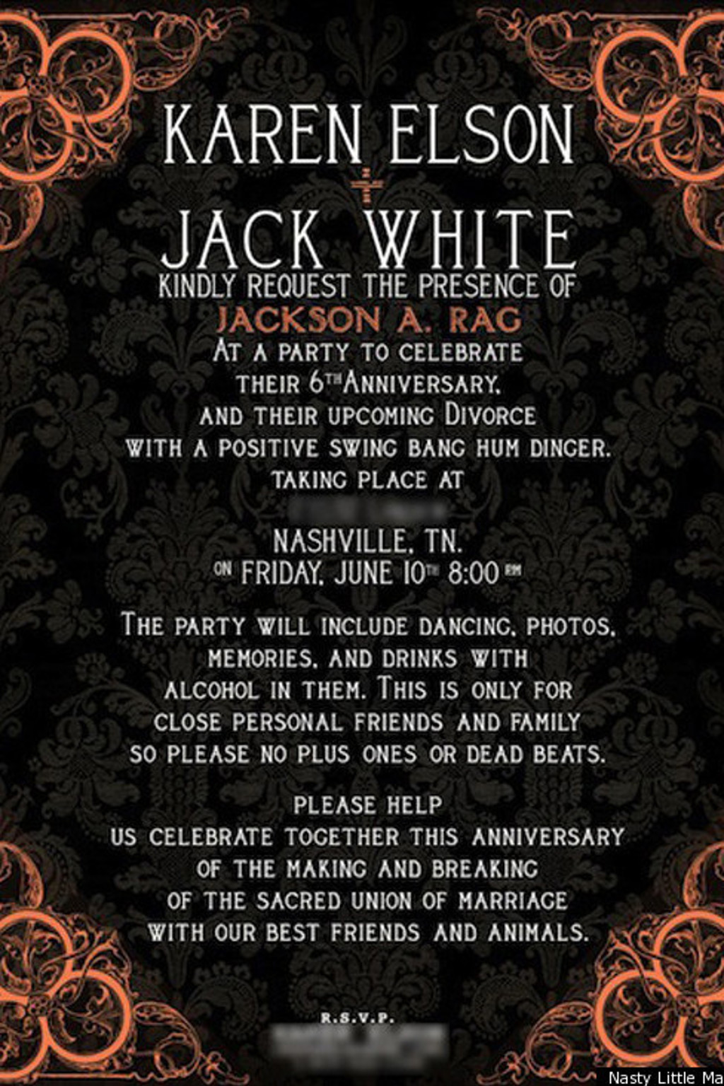 Jack White z White Stripes s manželkou oslavili rozvod Jack White z White Stripes s manželkou oslavili rozvod