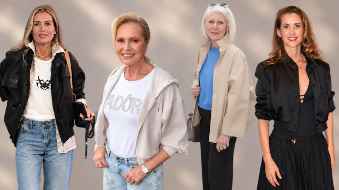 Přechodové bundičky v podání slavných dam: Helena Vondráčková volí světlé tóny, Zuzana Donutilová oversize verzi