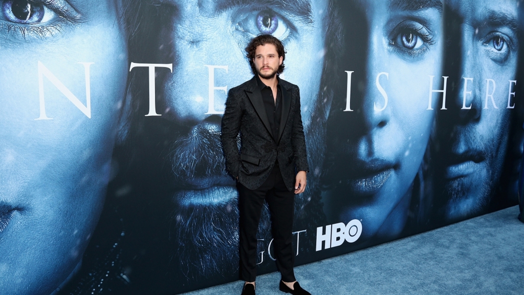Kit Harington a Tiffany na premiéře Game of Thrones