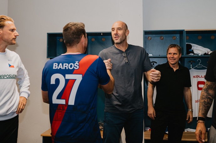 Jan Koller s Milanem Barošem. 