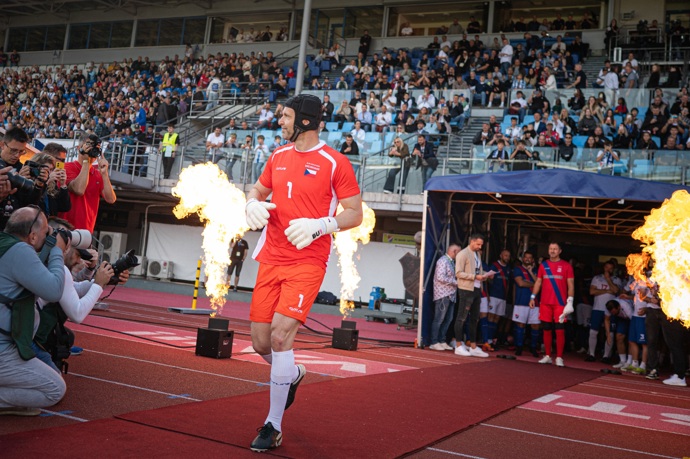 Slavný brankář Petr Čech. 