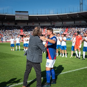 Milan Baroš měl poslední zápas na stadionu. 