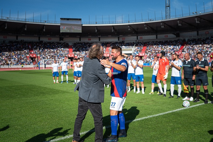 Milan Baroš měl poslední zápas na stadionu. 