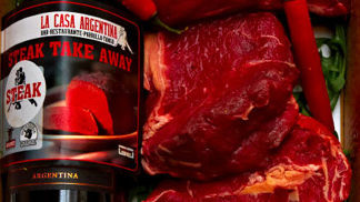 Steak take away z restaurace La Casa Argentina