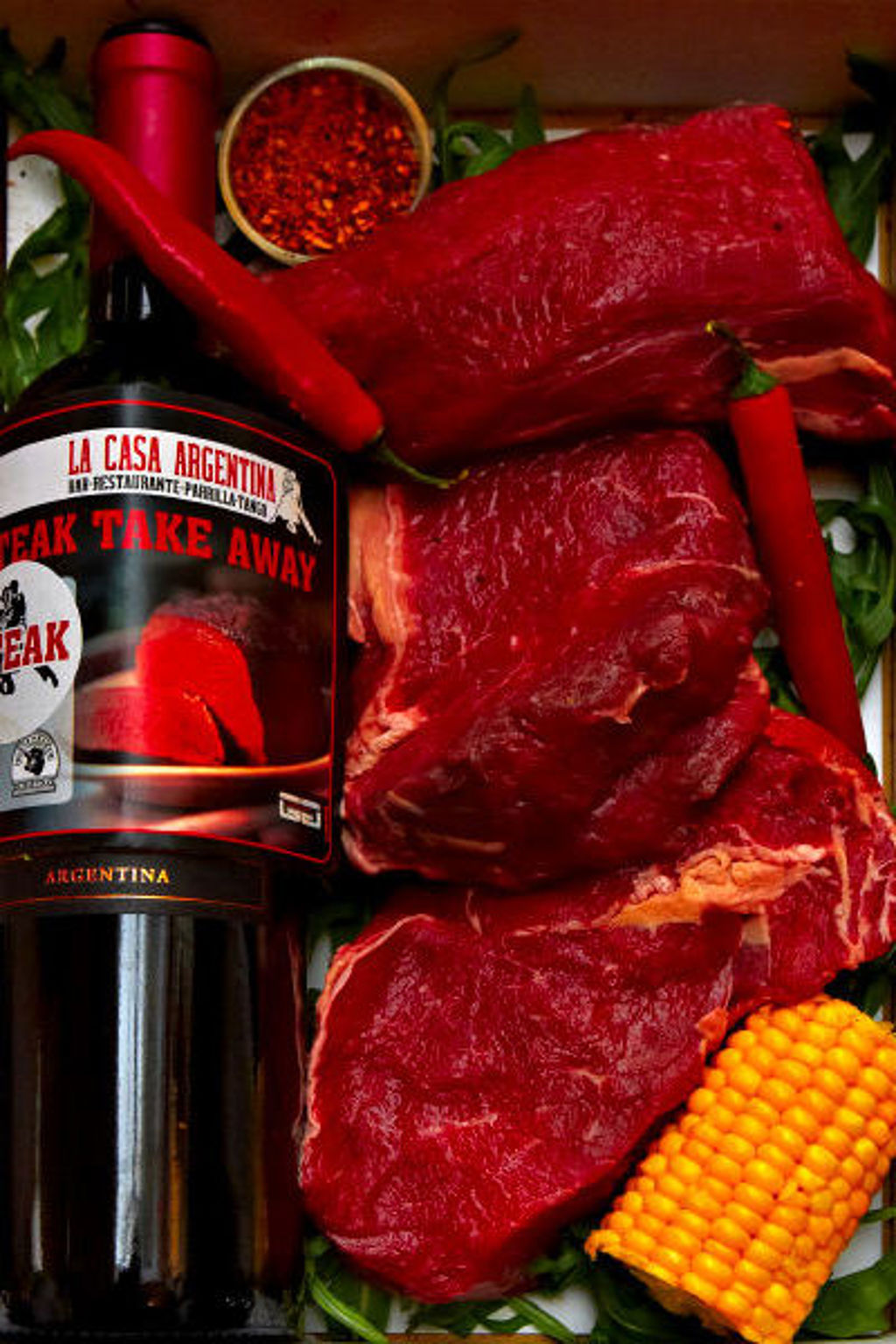 Steak take away z restaurace La Casa Argentina Steak take away z restaurace La Casa Argentina