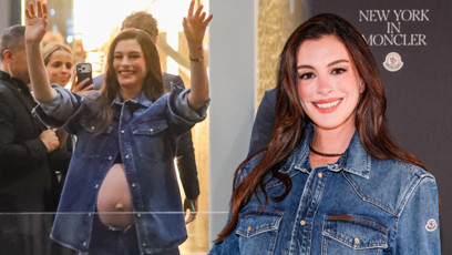 FOTO: Anne Hathaway se pochlubila těhotenským bříškem.