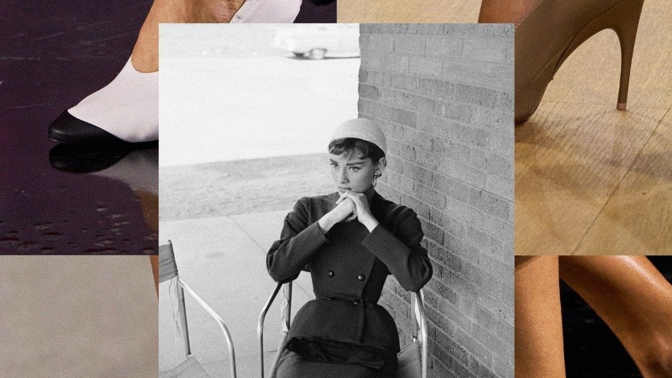 Audrey Hepburn, glove pumps