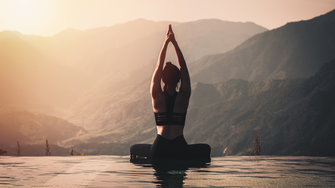 Woman practice yoga Lotus