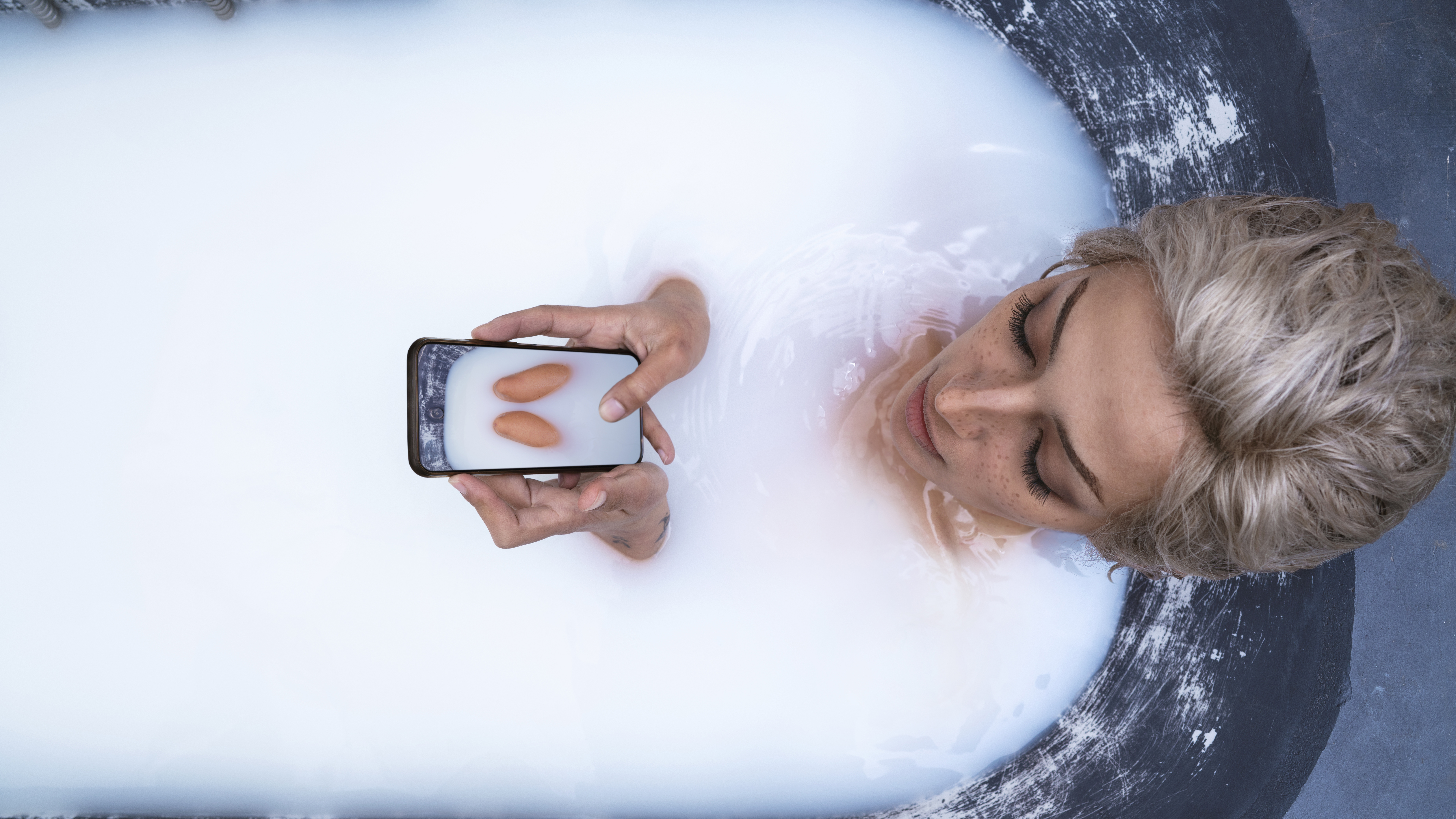 Woman taking selfie
