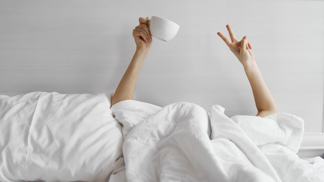 Woman with a mug of coffee