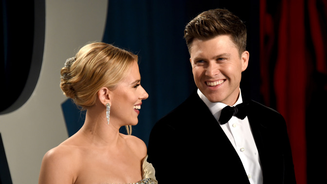 Scarlett Johansson and Colin Jost Scarlett Johansson and Colin Jost