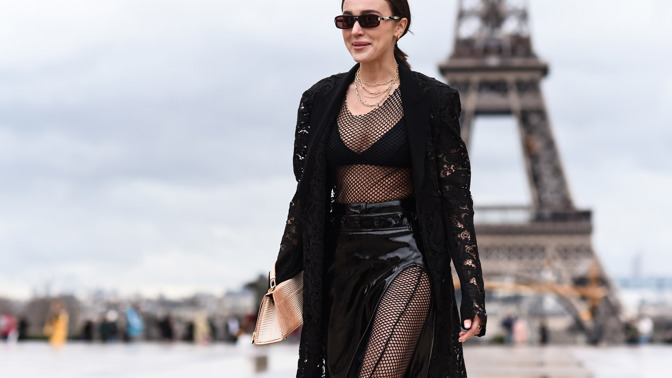 Modern black dress
