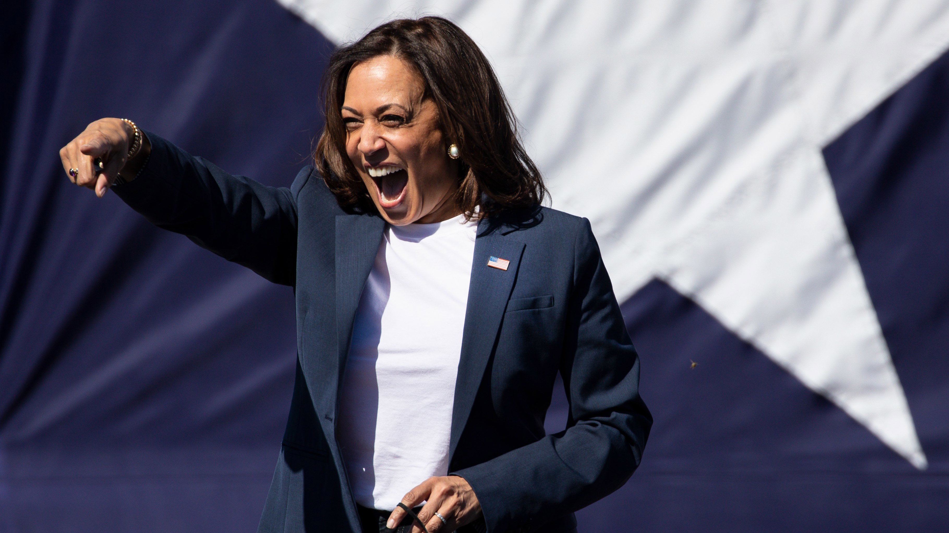Democratic Vice Presidential Nominee Kamala Harris Campaigns In Fort Worth, Texas