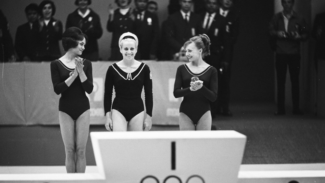  

Věra Čáslavská na olympiádě 

