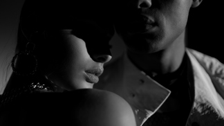Close up of man and woman lips Close up of man and woman lips