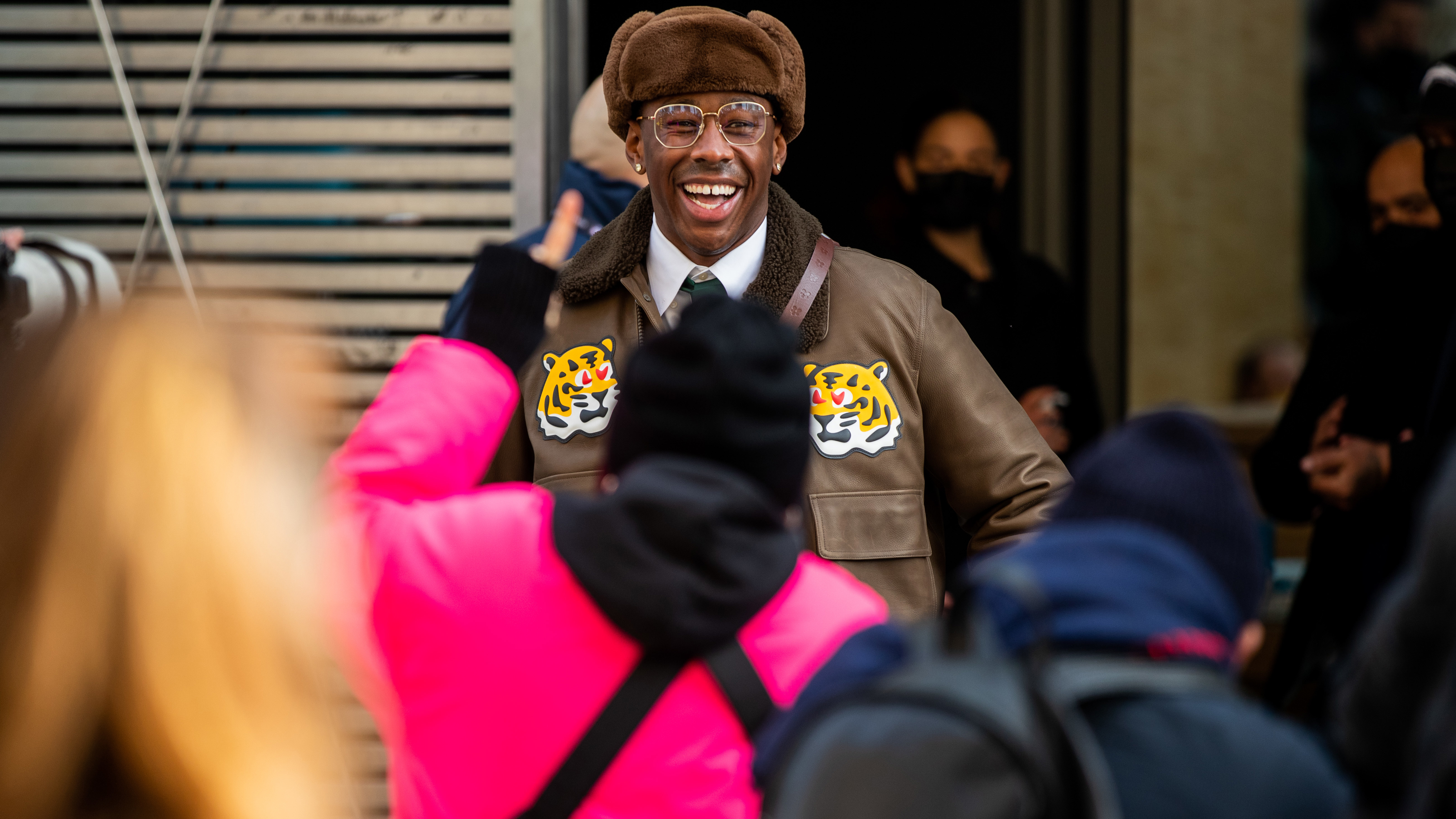 Tyler, The Creator is seen outside Louis Vuitton during Paris Fashion Week