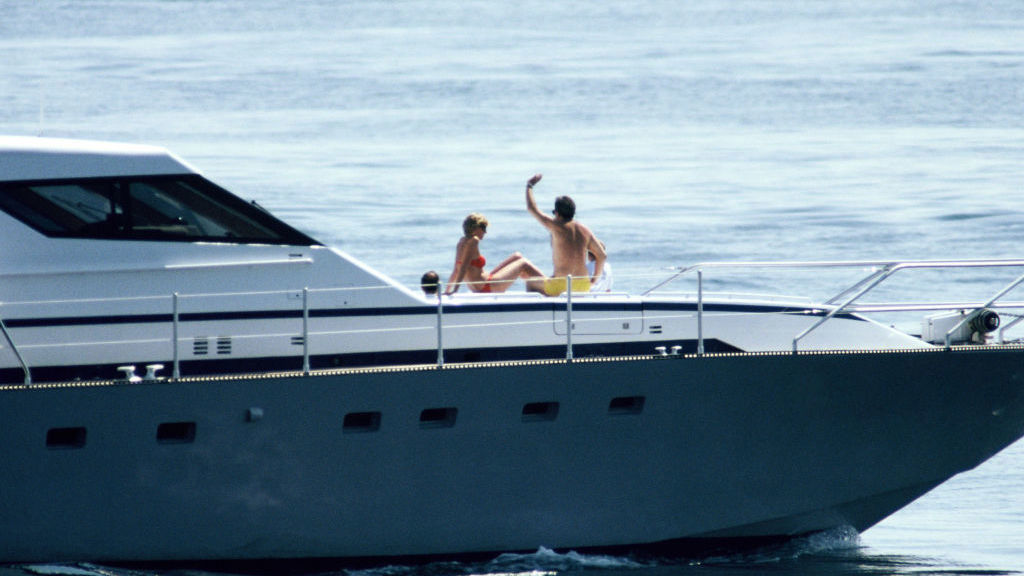 Princezna Diana na jachtě