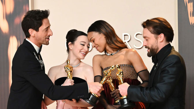 Adrien Brody, Mikey Madison, Zoe Saldana, Kieran Culkin, Oscar 2025