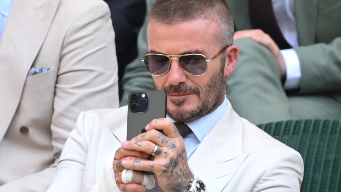  David Beckham na Wimbledonu