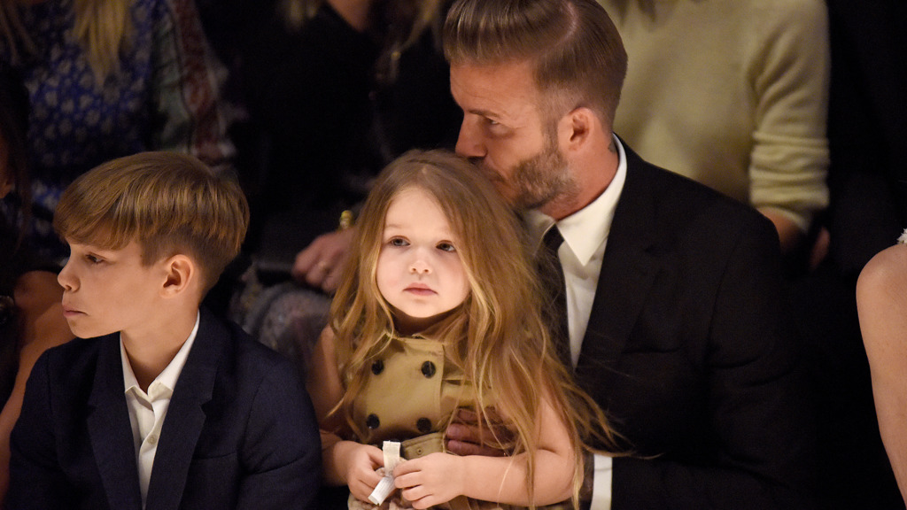 Romeo Beckham, Harper Beckham and David Beckham Romeo Beckham, Harper Beckham and David Beckham