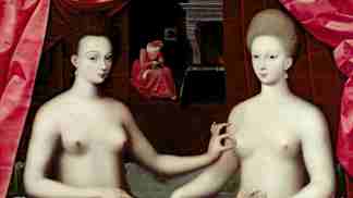 Gabrielle d'Estrées and one of her sisters, duchesse de Villars. Artist: Master of the School of Fontainebleau