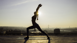 woman doing yoga