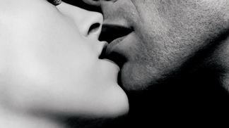 Close up of a Couple Kissing