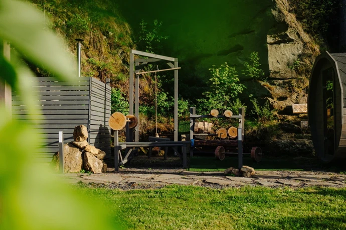 Posilovna, sauna, vinný sklep... Chata Pod Jezevčí skálou je plná nečekaných překvapení Posilovna, sauna, vinný sklep... Chata Pod Jezevčí skálou je plná nečekaných překvapení