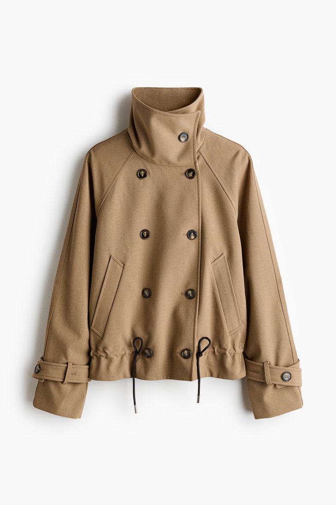 Trenčkot s komínovým límcem, H&M, 1799 Kč