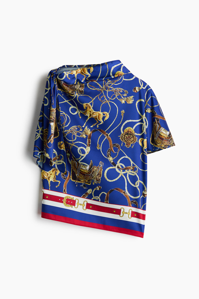 Asymetrický top s vázacím detailem, H&M, 629 Kč