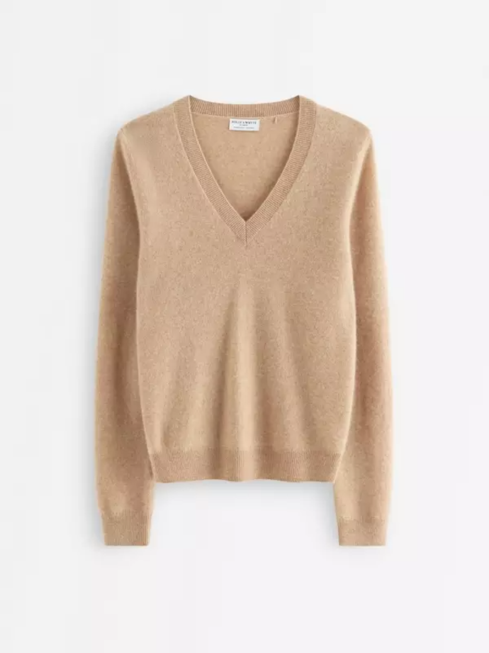 Kašmírový svetr s výstřihem do V, Lindex, 3599 Kč