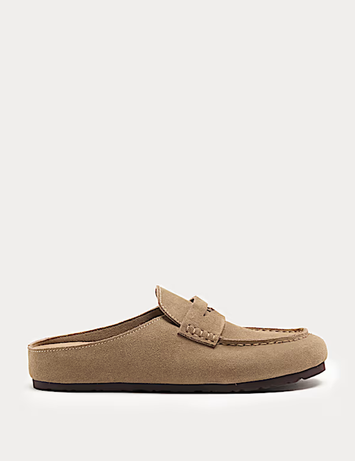 Ploché semišové mokasínové nazouváky, Marks&Spencer, 1199 Kč