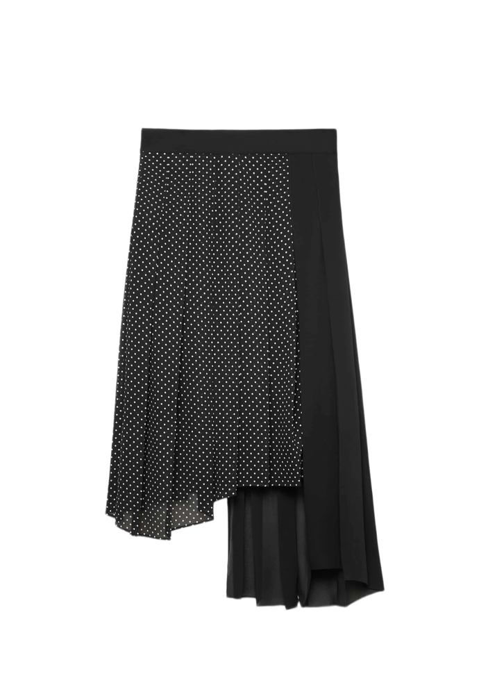 Asymetrická midi sukně s plisováním, Marks&Spencer, 1654 Kč
