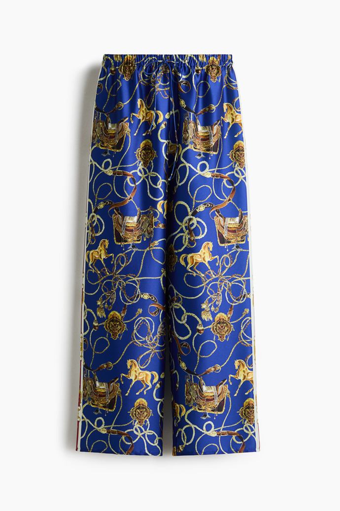 Kalhoty s potiskem a stahovací šňůrkou, H&M, 749 Kč