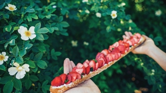 Jahodová bruschetta s lučinou