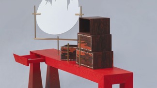 JIŘÍ KREJČIŘÍK - kolekce skládacího stolu a židle Fold–able (BUDU), komoda YKB, kuchyně Scene21 (spolu s Futuro Studio, Towárna), pracovní stůl Bor21, toaletní stůl Ladislava
