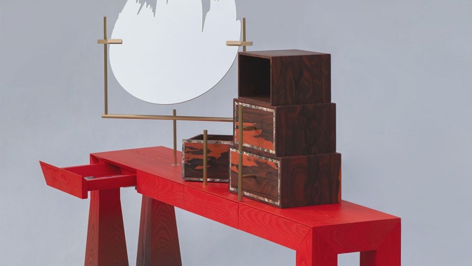 JIŘÍ KREJČIŘÍK - kolekce skládacího stolu a židle Fold–able (BUDU), komoda YKB, kuchyně Scene21 (spolu s Futuro Studio, Towárna), pracovní stůl Bor21, toaletní stůl Ladislava