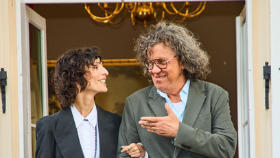 FOTO: Jana Burkiewiczová a Richard Genzer během příchodu na TK StarDance 2026.