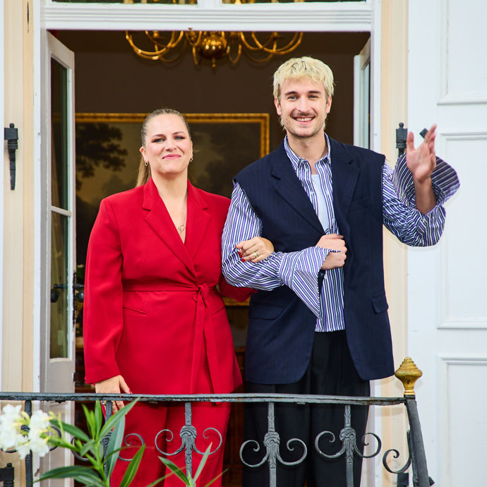 Herečka Petra Nesvačilová s tanečním partnerem Filipem Hudlickým.
