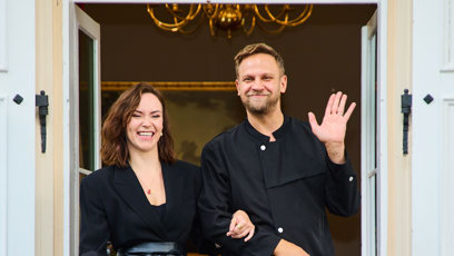 FOTO: Zpěvák z kapely O5 a Radeček Tomáš Polák se svou taneční partnerkou.