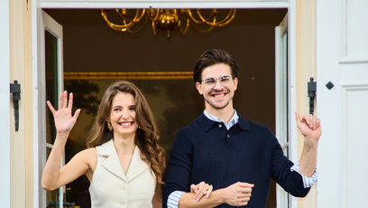 FOTO: Herečka Sara Prachař Sandeva s tanečním partnerem.