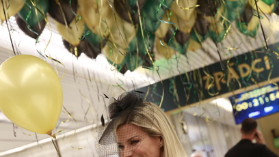 FOTO: Eva Perkausová na premiéře prvního dílu Zrádců.