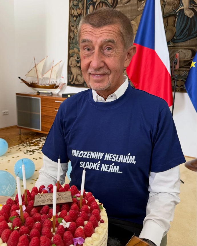 Andrej Babiš oslavil své 72. narozeniny.