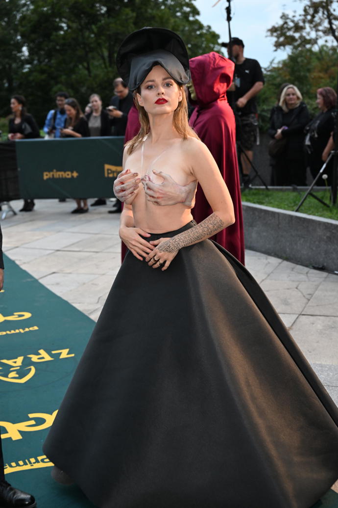 Karolína Jánská Neumann na premiéře nové řady Zrádců.