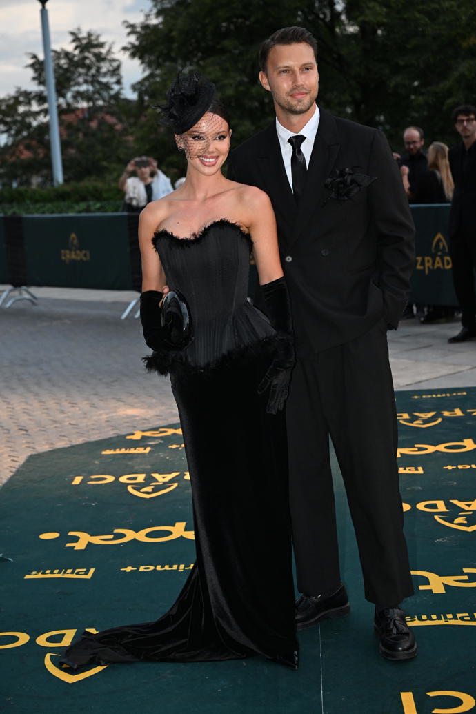 Gabriela Gašpárová a Petr Havránek na premiéře nové řady Zrádců.